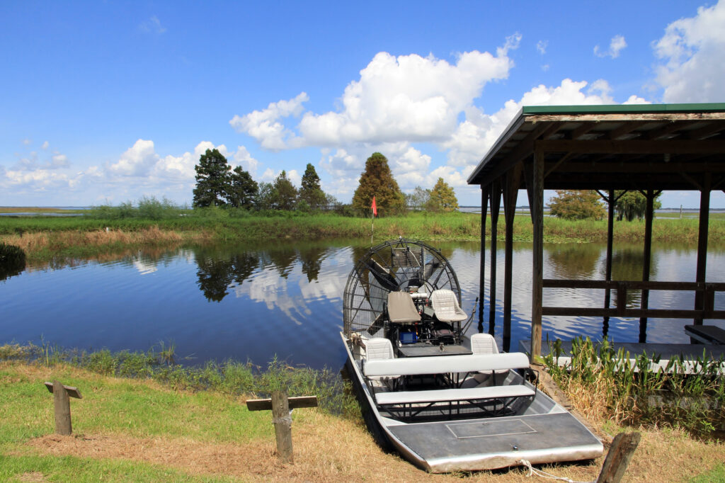 An Airboat In The Marshes Of Florida